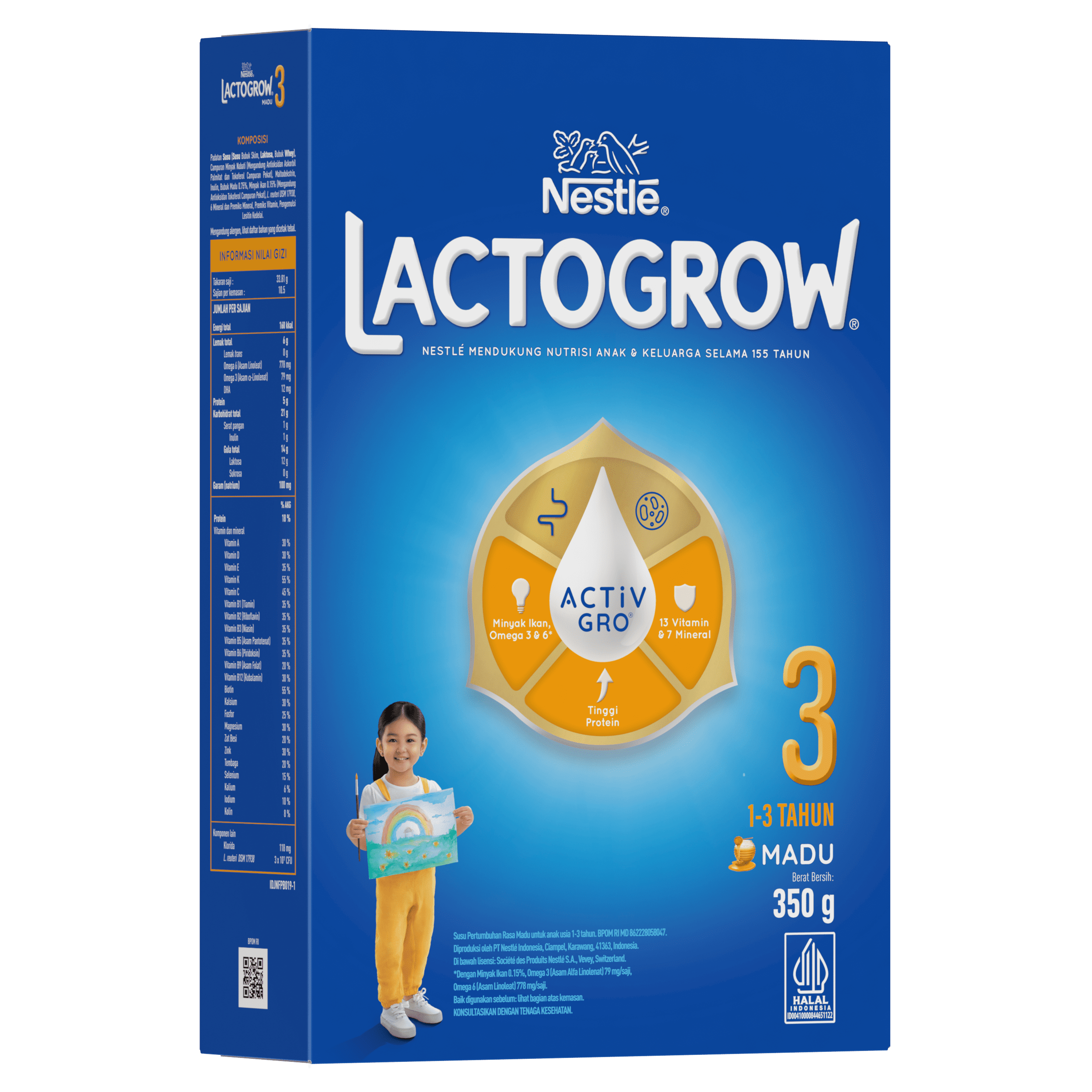 Susu Bubuk LACTOGROW 3 Madu
