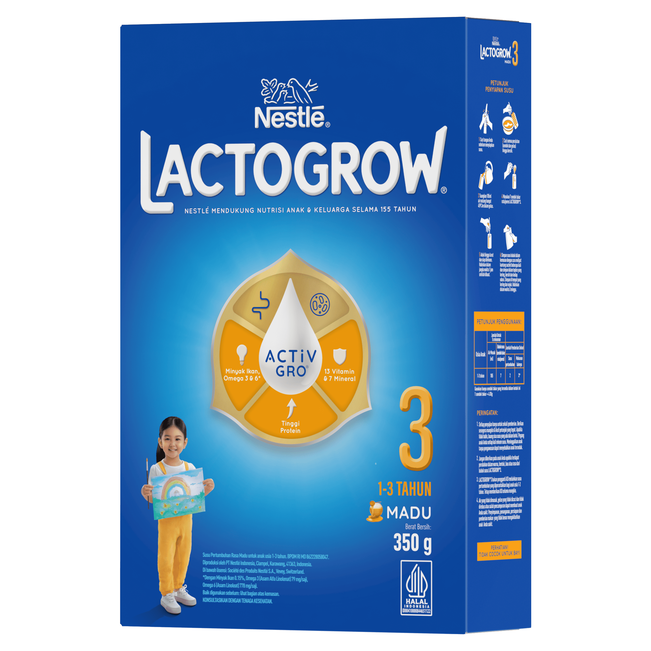 Susu Bubuk LACTOGROW 3 Madu