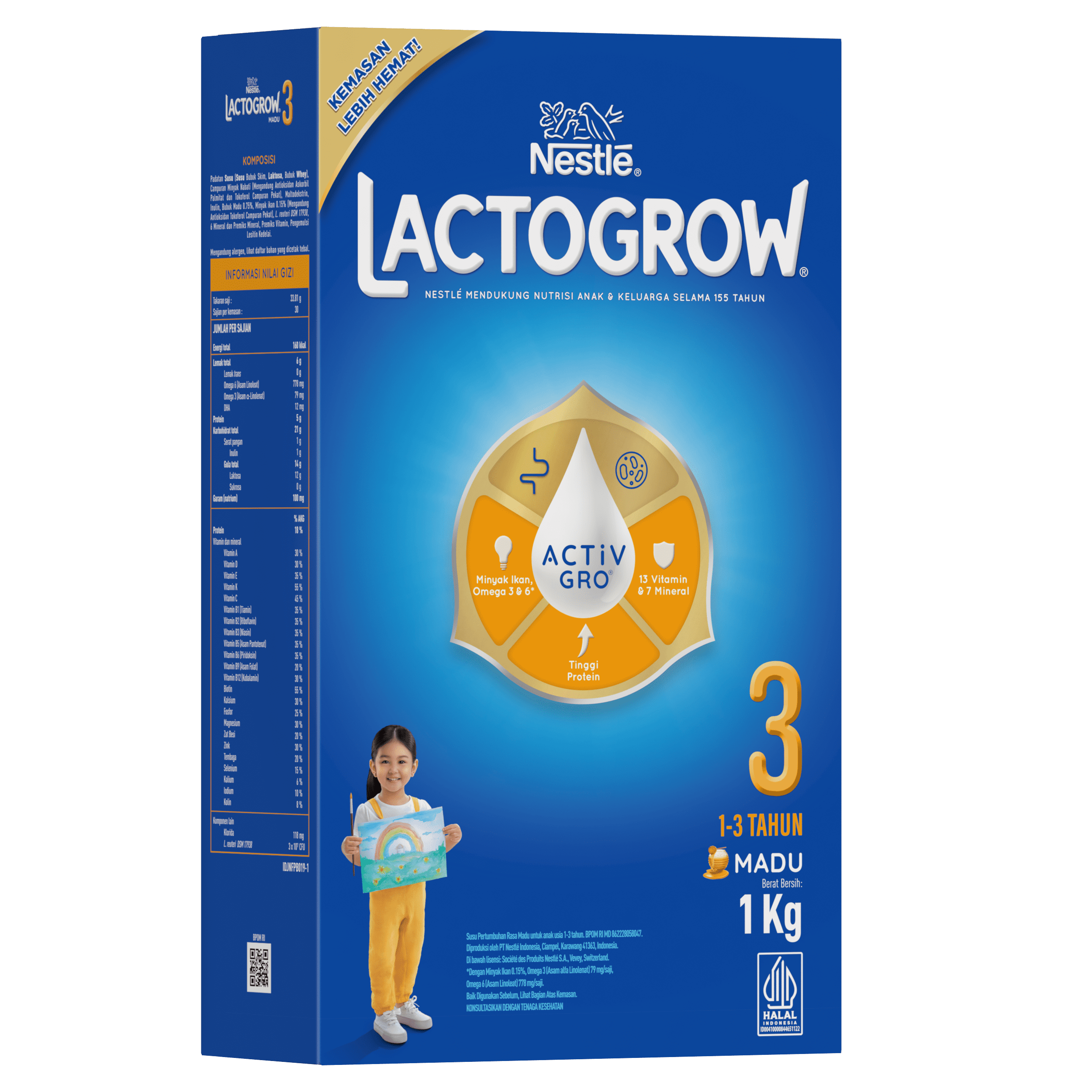 Susu Bubuk LACTOGROW 3 Madu