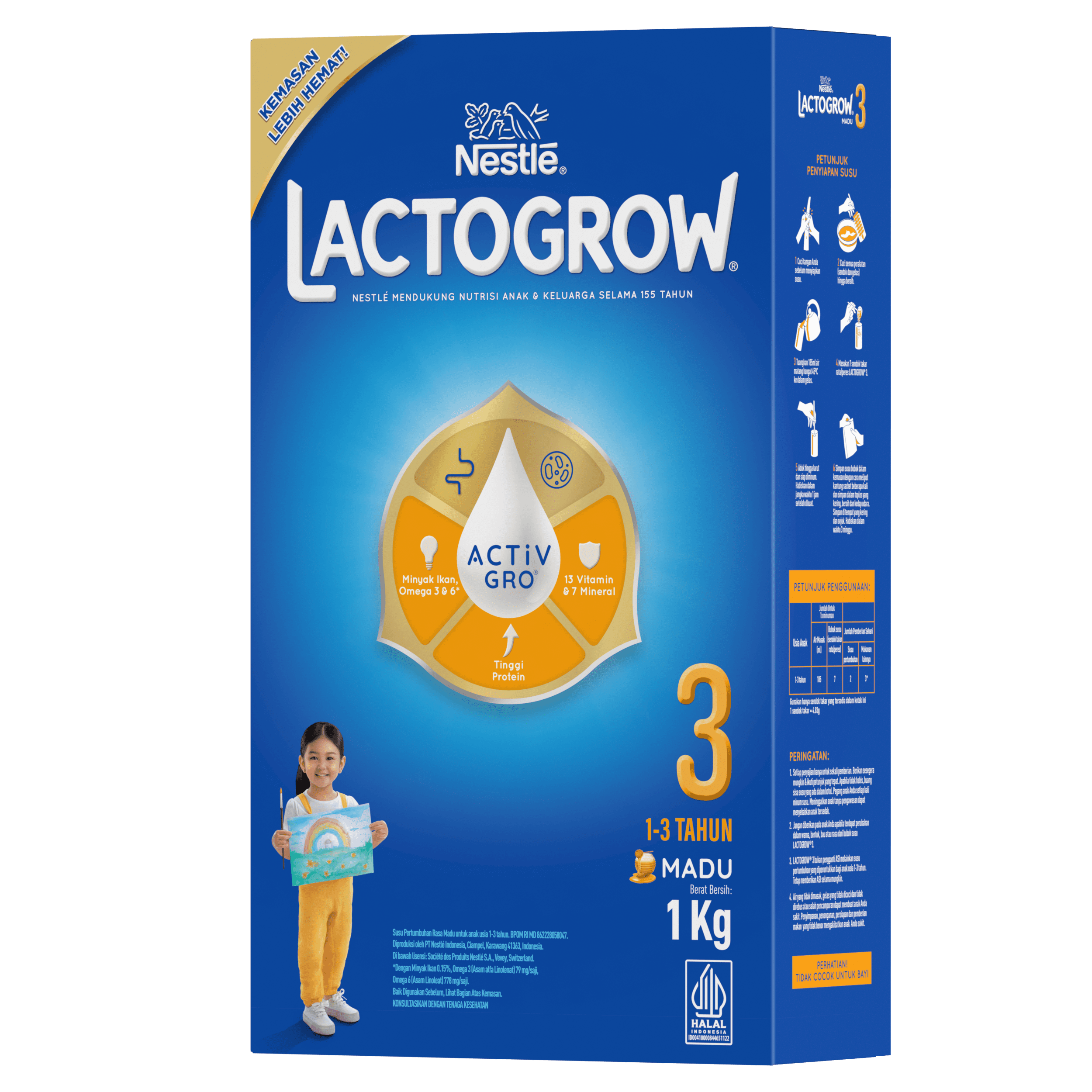 Susu Bubuk LACTOGROW 3 Madu