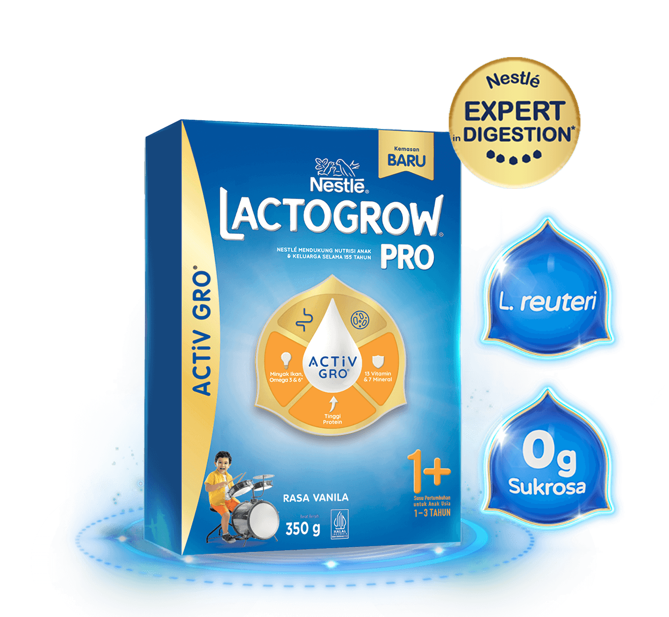 LACTOGROW PRO 1+ Vanila 350g