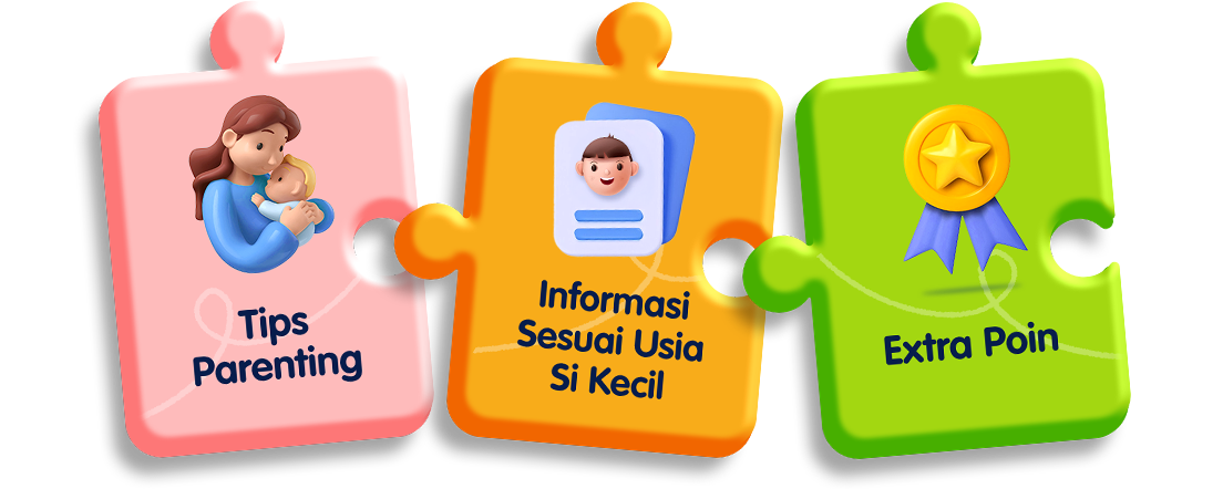 Puzzle pieces with parenting tips