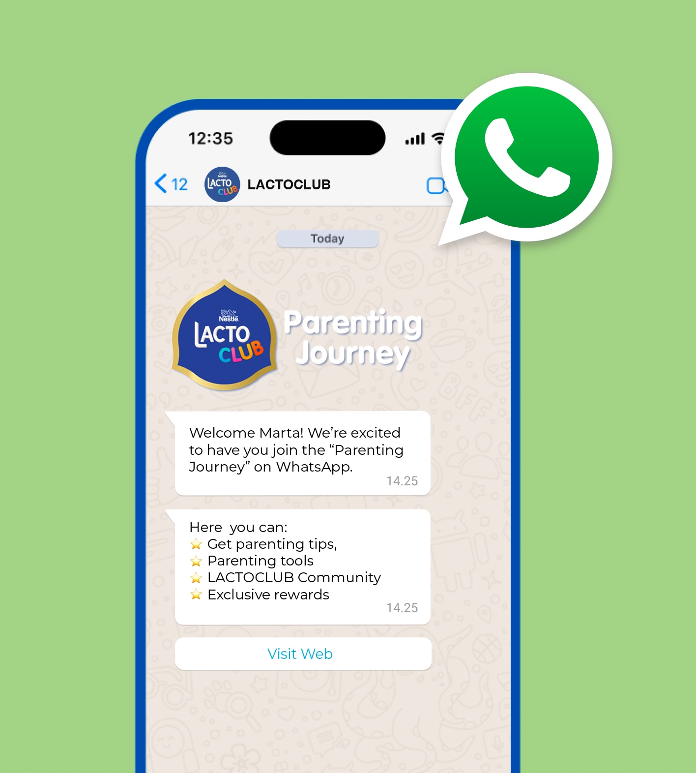 Parenting journey on WhatsApp