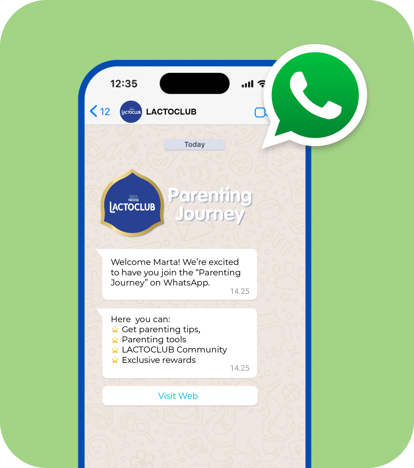 Parenting journey on WhatsApp